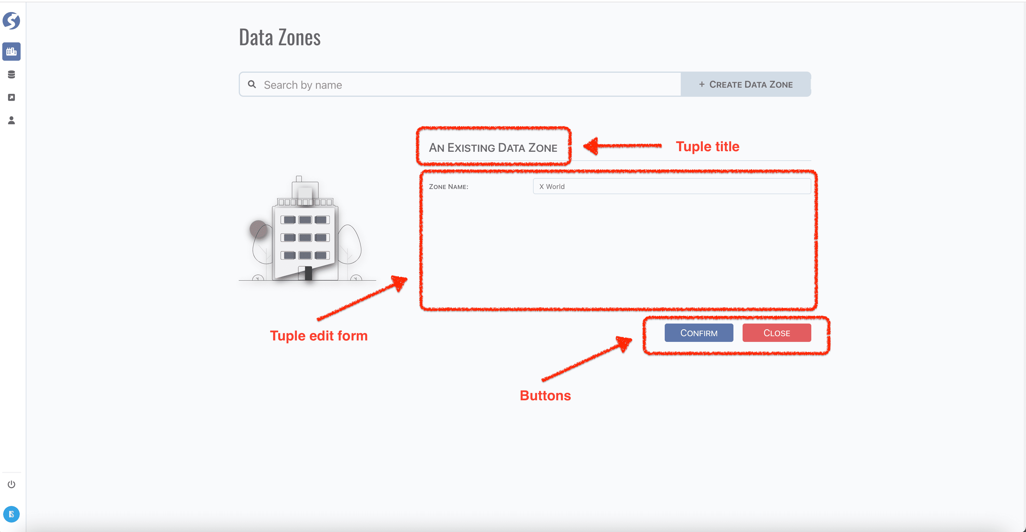 Edit Data Zone